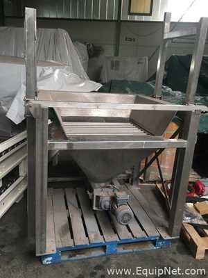 Emptying Station For Common BigBags Made Of V2A Stainless Steel With Screw Conveyor