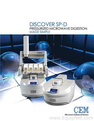 CEM Corporation SP-D Microwave pressurized digestion