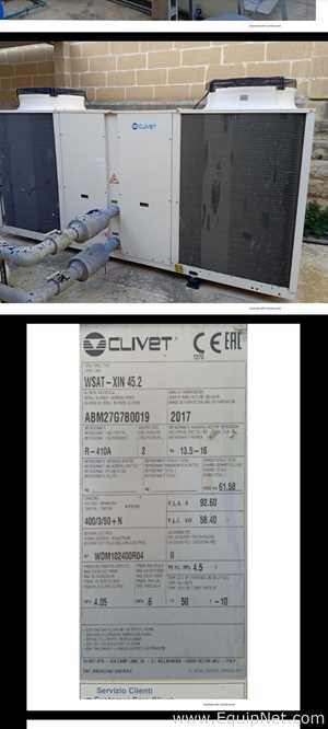 Resfriador Clivet WSAT-XIN 45.2(R410A-400TN-IOM11X)