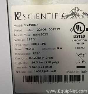 Freezer K2 Scientific K249SDF