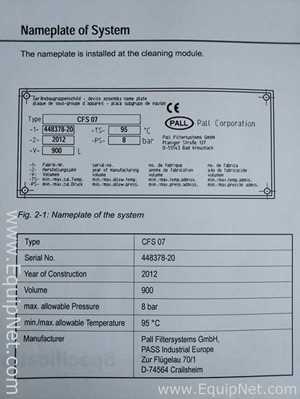 Filtro Pall Corporation CFS 07