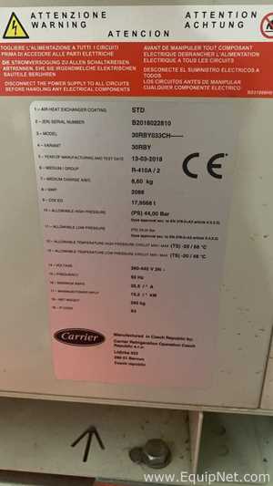 Resfriador aço inox Carrier  30RBY033CH