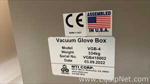 Unused MTI Corporation - VGB-4 Brand New Large Stainless Steel Vacuum Glove Box