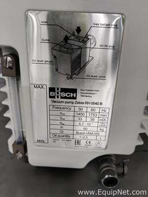 Bomba de Vacío de Paletas Rotativas Marca Busch Modelo Zebra RH 0040 B