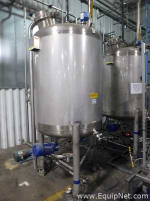 Lot Of Two SFI Stainless Fabrication Inc. Stainless Steel 200 Gallon Mixing Tanks