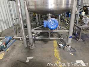 Lot Of Two SFI Stainless Fabrication Inc. Stainless Steel 200 Gallon Mixing Tanks