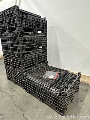Lot Of 5 Orbis Heavy Duty Collapsible Storage Bins