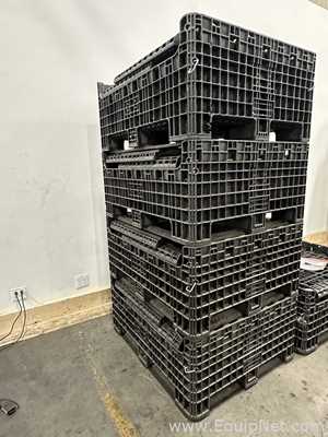 Lot Of 5 Orbis Heavy Duty Collapsible Storage Bins