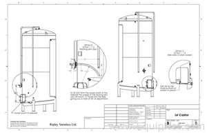 Tanque Ripley Stainless Ltd. Requisitos de aire 7200 L