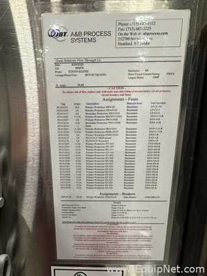 A and B Process Systems CIP Skid