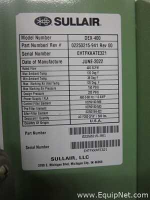 Secador de Ar Sullair DEX-400