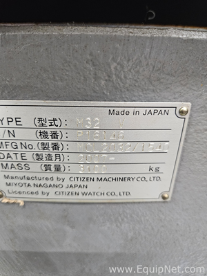 Torno Citizen Machinery Co. Ltd. M32 V