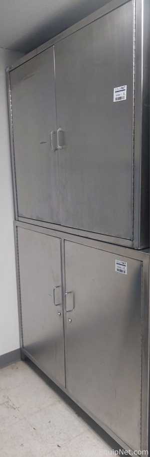 Lot of 2 Stainless Steel Storage Cabinets