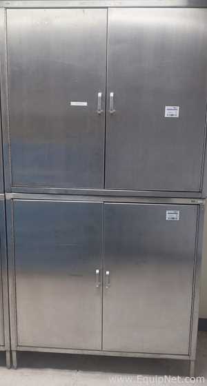 Lot of 2 Stainless Steel Storage Cabinets