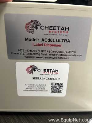Lot of 4 Cheetah Systems Ultra ACd01 Labeler