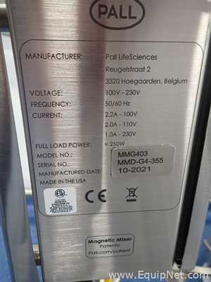Mezclador Pall Life Sciences 200 Liter