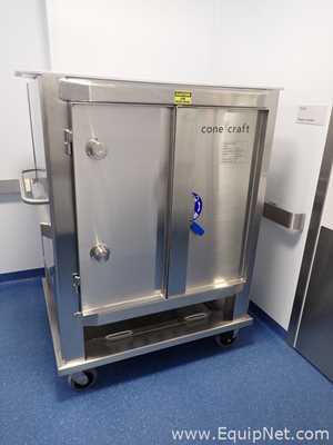 One 1000 Liter Cone Craft Single Wall Mobile Transfer Bin for Single Use Bags