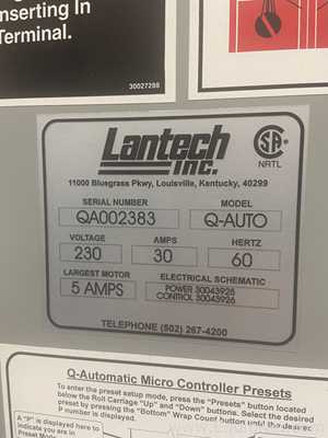 Envolvedora de Tarimas Lantech Q-Auto