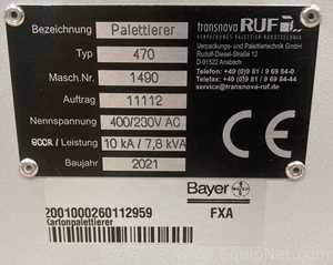 Paletizador e Despaletizador Transnova Ruf Verpackungs- u. Palettiertechnik GmbH Palettierer / 470