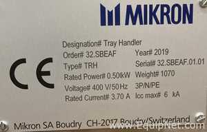 Mikron TRH Tray Handler