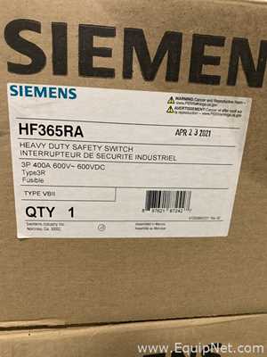 One Lot of Three Siemens HR365RA 600VAC - 400 Amp Heavy Duty Safety Switch