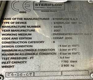 Autoclave Horizontal Steriflow 1361 EA