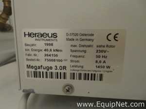 Heraeus Megafuge 3.0R Laboratory Centrifuge
