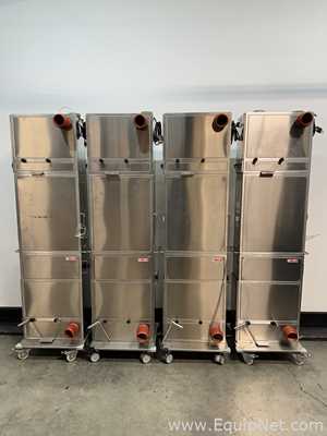 Lot of 2 Techniplast ISO96PFEUS and 2 ISO36PFEUS IsoCage Cage Controllers