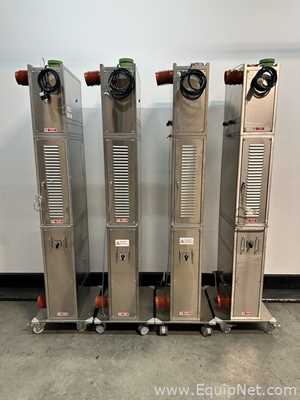 Lot of 2 Techniplast ISO96PFEUS and 2 ISO36PFEUS IsoCage Cage Controllers