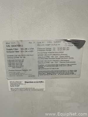 Cabine de Segurança Biológica Thermo Fisher Scientific 1375