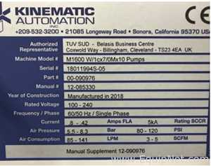 Kinematic Automation Matrix 1600 Reagent Dispensing Module