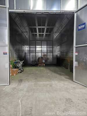 Rohner Industrial Semi-Down Draft Spray Booth with Pressurized Ceiling Plenum