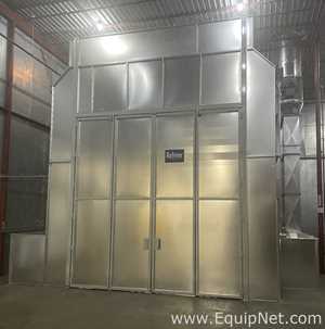 Rohner Industrial Semi-Down Draft Spray Booth with Pressurized Ceiling Plenum