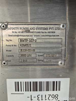 Lote de 6 Bomba de Secado y Medición Infinity Pumps and Systems Pvt. Ltd. ZL120-021-048