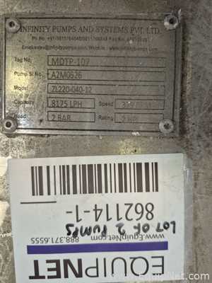 Lot of 2 Infinity Pumps ZL220-040-12 Pumps