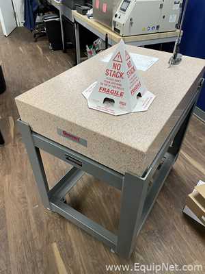 Starrett Crystal Pink Granite Inspection Surface Plate with Mobile Stand