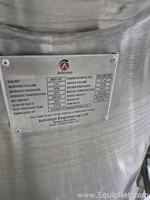 Achintyo Stainless Steel 316L 2000 Liters Medication Tank