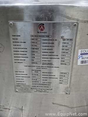 Achintyo Stainless Steel 316L 5000 Liters Bulk Making Tank