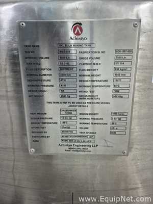 Achintyo Stainless Steel 316L 5000 Liters Bulk Making Tank