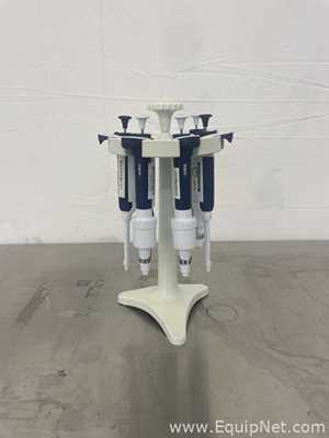 Lot of 5 Rainin Pipets with a Pipet Holder