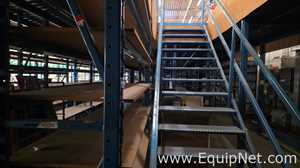 Approx. 17,000 sq ft Steel Mezzanine Structure with 400 Storage Racks and Stairs and Elevator
