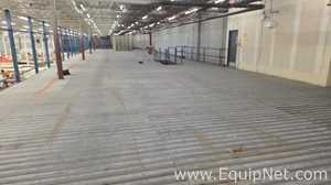 Approx. 17,000 sq ft Steel Mezzanine Structure with 400 Storage Racks and Stairs and Elevator