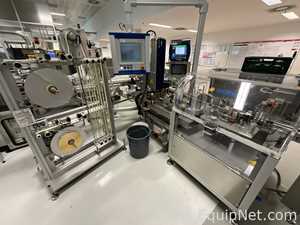Herma BM045 Glass Bottle Labeller with Domino DPX1000 Printer - Syrup Line 2