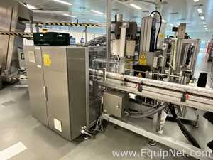Herma BM045 Glass Bottle Labeller with Domino DPX1000 Printer - Syrup Line 2