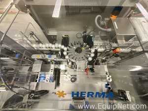 Herma BM045 Glass Bottle Labeller with Domino DPX1000 Printer - Syrup Line 2