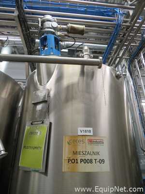 Fastpol 1800 Liter Stainless Steel Atex Rated Mixer With Top Mounted Agitator