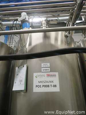 Fastpol 1800 Liter Stainless Steel Atex Rated Mixer With Top Mounted Agitator