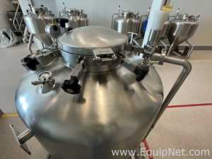 Lot of 9 off 550 Litre Stainless Steel Vacuum Rated Portable Intermediate Bulk Containers
