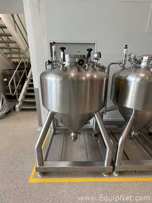 Lot of 9 off 550 Litre Stainless Steel Vacuum Rated Portable Intermediate Bulk Containers