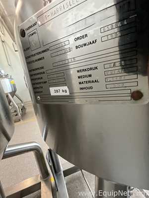 Lot of 9 off 550 Litre Stainless Steel Vacuum Rated Portable Intermediate Bulk Containers